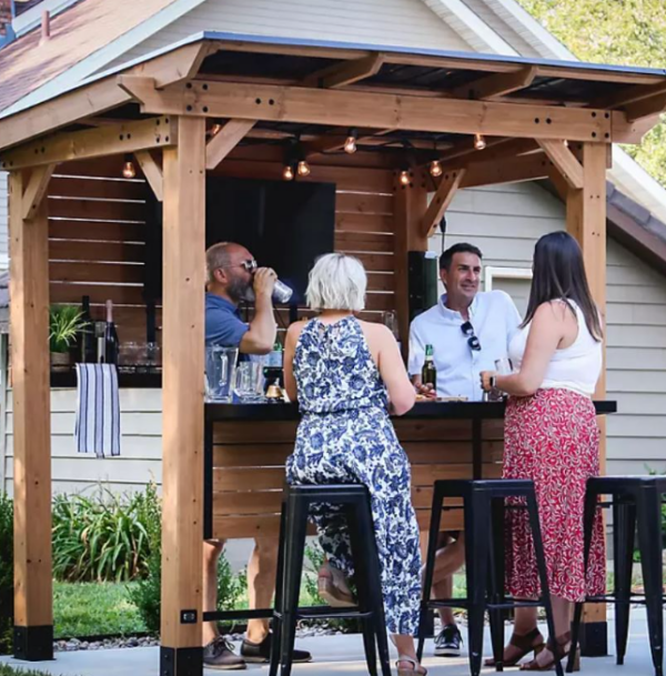 Garden and Wood Backyard Cedar Springs Outdoor Bar - Image 4