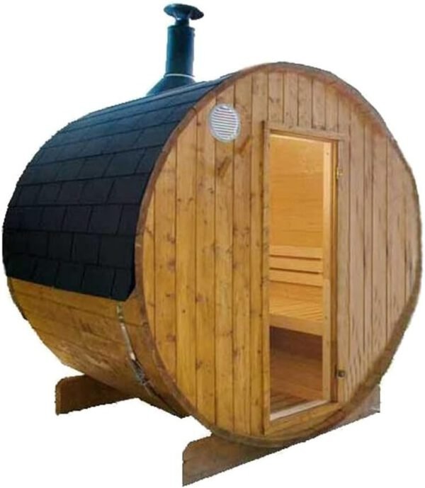 Desineo Harvia Outdoor Sauna Barrel Type with Wood Stove 180cm (L) x 220cm (D)