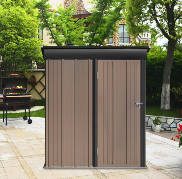 Gardenand Wood Shed House Large Tool Storage Steel Outdoor Oganizer 3 X 5,4 X 6,6 X 8FT - Image 9