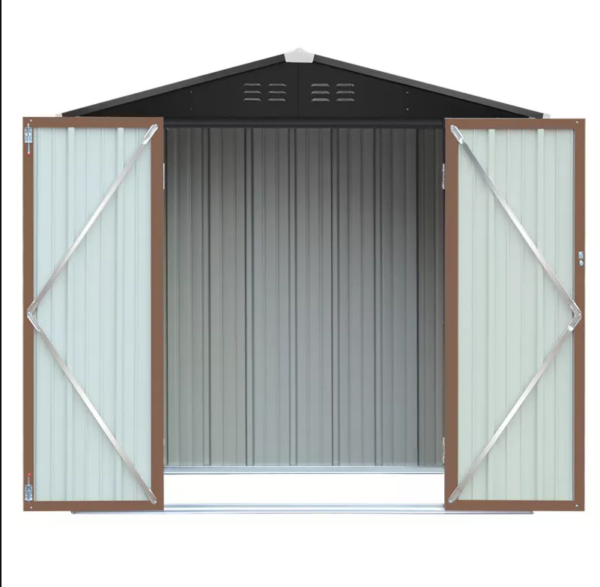 Gardenand Wood Shed House Large Tool Storage Steel Outdoor Oganizer 3 X 5,4 X 6,6 X 8FT - Image 6