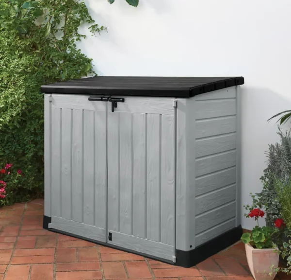 Keter Store It Out Max 1200L Garden Storage Shed – Grey, Outdoor Pent Storage Box, Waterproof, 1250mm x 1455mm - Image 2