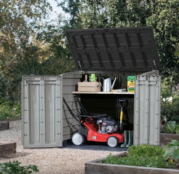 Keter Store It Out Max 1200L Garden Storage Shed – Grey, Outdoor Pent Storage Box, Waterproof, 1250mm x 1455mm - Image 4